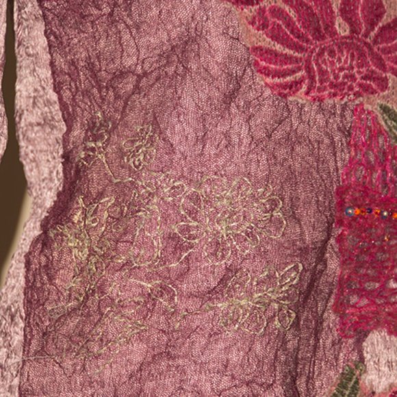 Alberto Makali Gorgeous Mixed Fabric Top Size Large - Picture 5 of 9